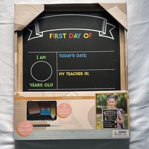 First/Last Day Of Magnetic Chalkboard Sign - Multicolor Lettering